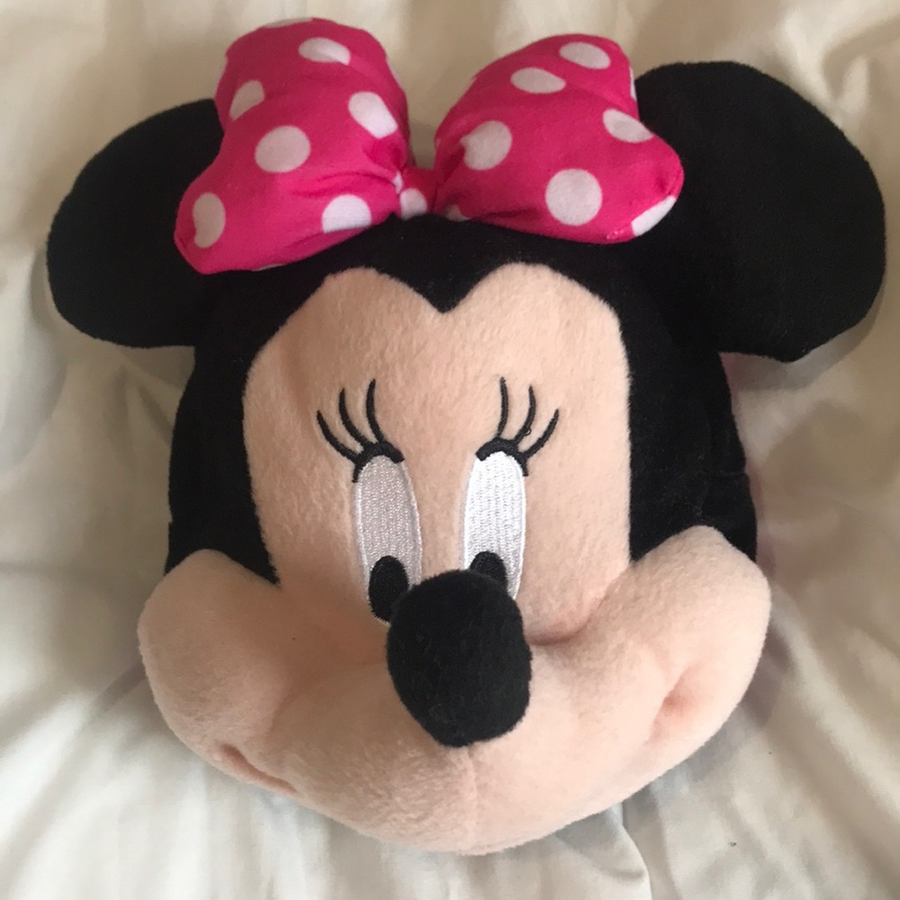 Disney Minnie Mouse Plush Face Girls Purse - Picture 1 of 5